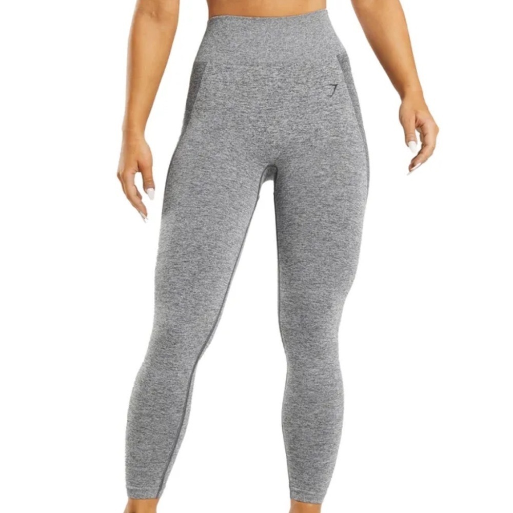Gymshark Heather Gray Seamless Leggings - Picture 2 of 5